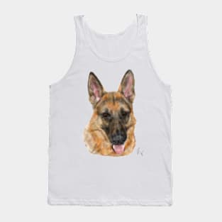 Sweet Smiling German Shepherd Dog Tank Top